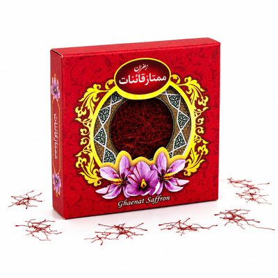 زعفران نگین یک مثقال در بسته بندی خاتم و باکس